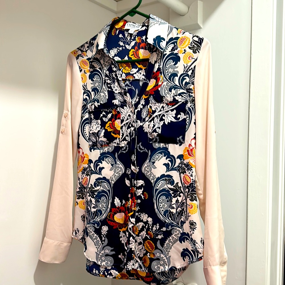 Express Paisley Portofino Blouse